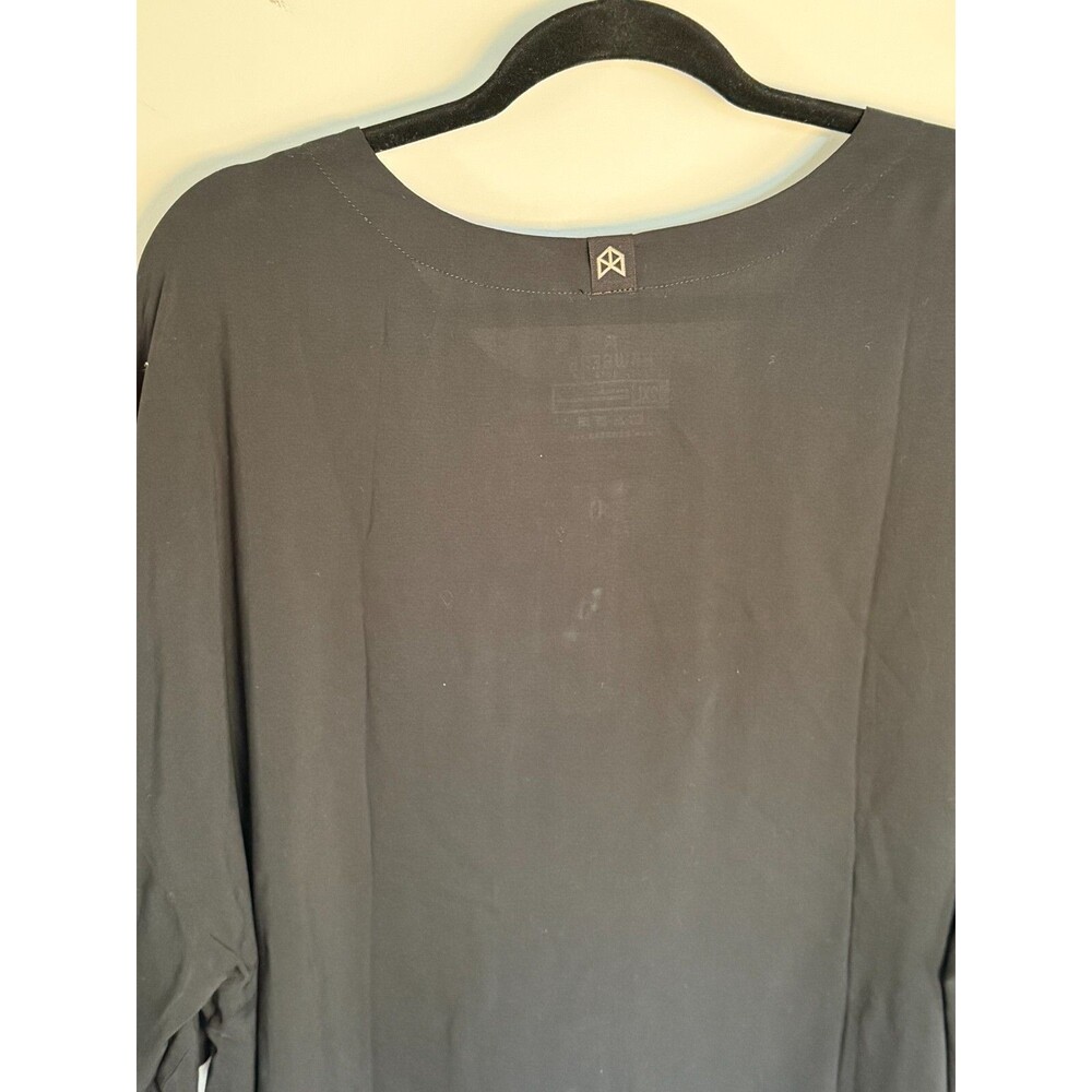 Rawgear Loungewear Henley Shirt Women XL Black 100% Rayon Short Sleeves Top NWT - Picture 5 of 5